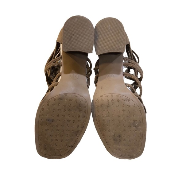 DV by Dolce Vita Taupe Knotted Adira Block Heel Size 7.5 - Picture 6 of 6